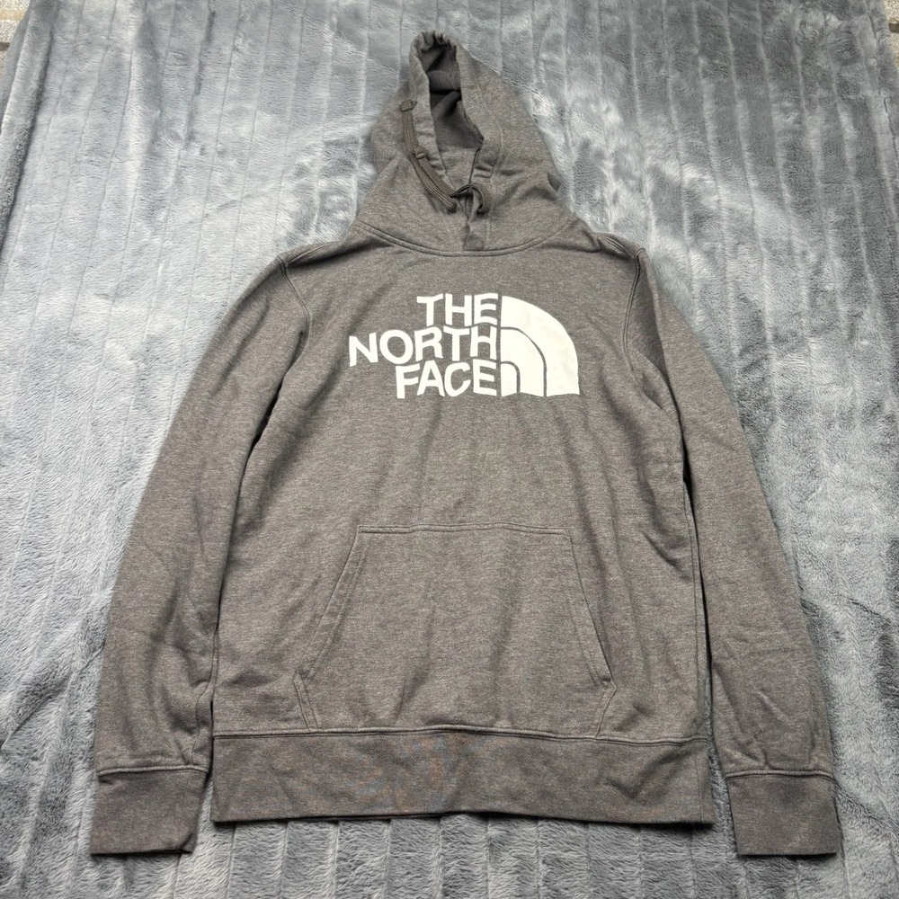 The North Face Mens Grey Half Dome Logo Pullover Hoodie Size Medium NF0A352L